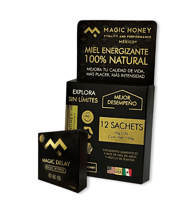 Dúo de 12 Sachets Magic Honey + 1 Caja Magic Delay (1 Mes de Rendimiento)