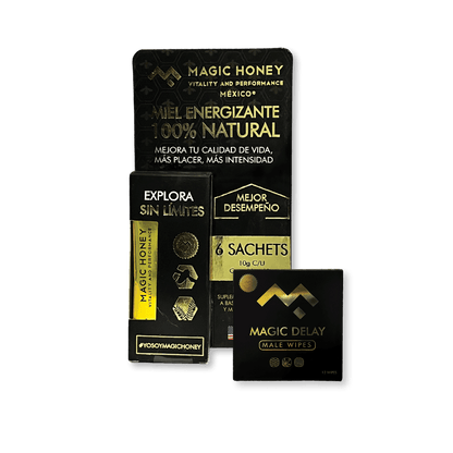Dúo de 6 Sachets Magic Honey + 1 Caja Magic Delay (2 Semanas de Rendimiento)